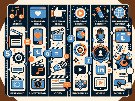 Infographic summarizing social media trends for content marketing, featuring icons of platforms and key features.2024-05-29T03:32:39.618Z