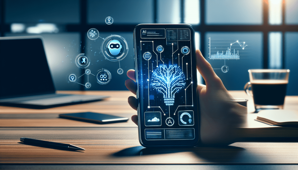AI makes social media marketing smarter 1 Close-up of a smartphone with AI-driven social media analytics dashboard on a modern desk.2024-07-08T03:32:44.680Z