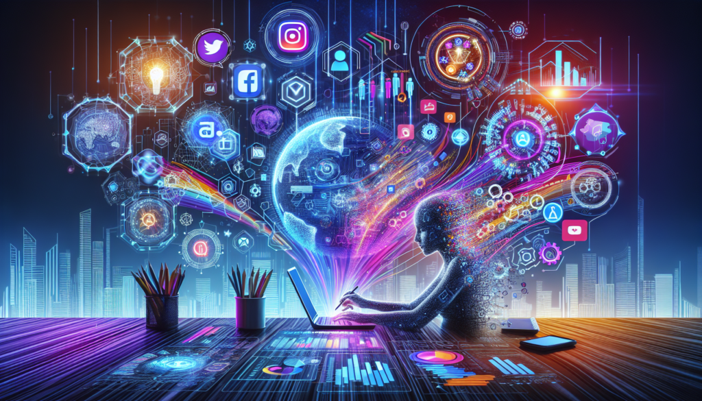 Maximize Your Reach with AI Social Media Marketing Tips 1 Alt text: "A solopreneur analyzing social media metrics on a laptop with AI tools, highlighting AI social media marketing strategies."2024-08-05T22:27:42.541Z