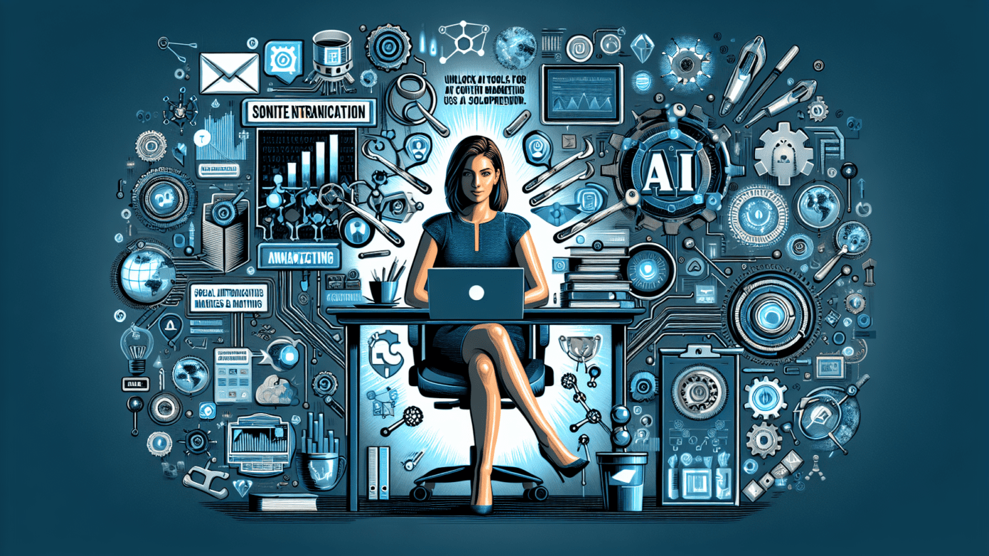 Unlock AI Tools for Content Marketing Success as a Solopreneur 1 Alt text: "A solopreneur using AI tools for content marketing on a laptop, surrounded by marketing materials and a notebook, illustrating strategies for success in AI-driven content creation."2024-08-07T20:35:13.859Z