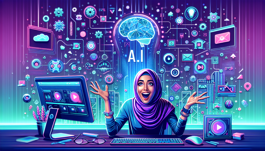 Create Stunning Content with AI Video Generators Today 1 Alt text: "Creative workspace featuring a computer screen displaying an AI video generator interface, illustrating how solopreneurs can leverage AI technology for stunning content creation."2024-08-14T21:09:20.957Z