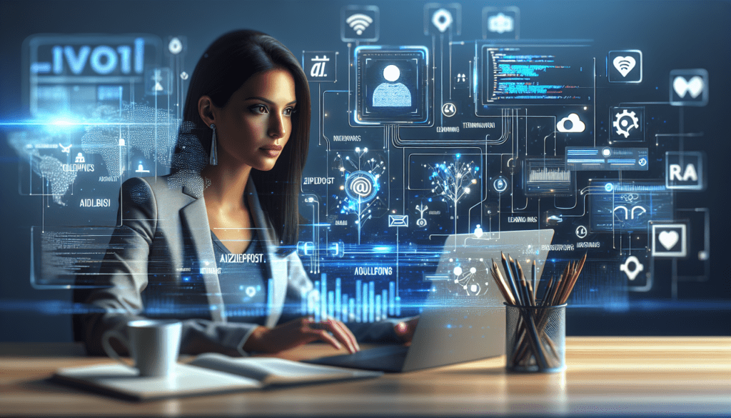 Unlock the Power of AI Social Media Marketing for Solopreneurs 1 Alt text: "A solopreneur using a laptop to explore AI social media marketing strategies, surrounded by charts and tools that illustrate the latest AI trends for small business growth."2024-08-19T03:32:26.679Z