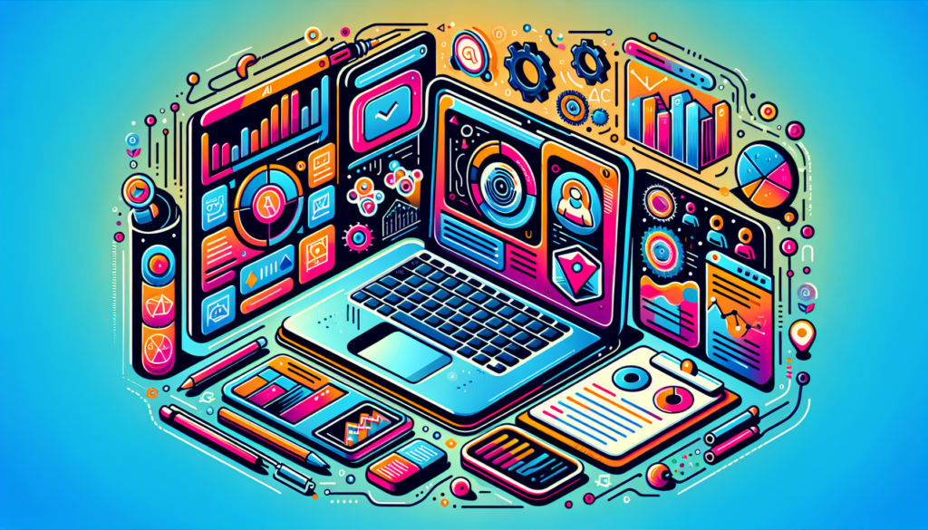 Explore Top AI Tools for Content Marketing Success 1 Alt text: "A solopreneur analyzing AI tools for content marketing success on a laptop, surrounded by digital marketing resources, symbolizing the latest AI marketing trends."2024-08-21T03:32:29.231Z