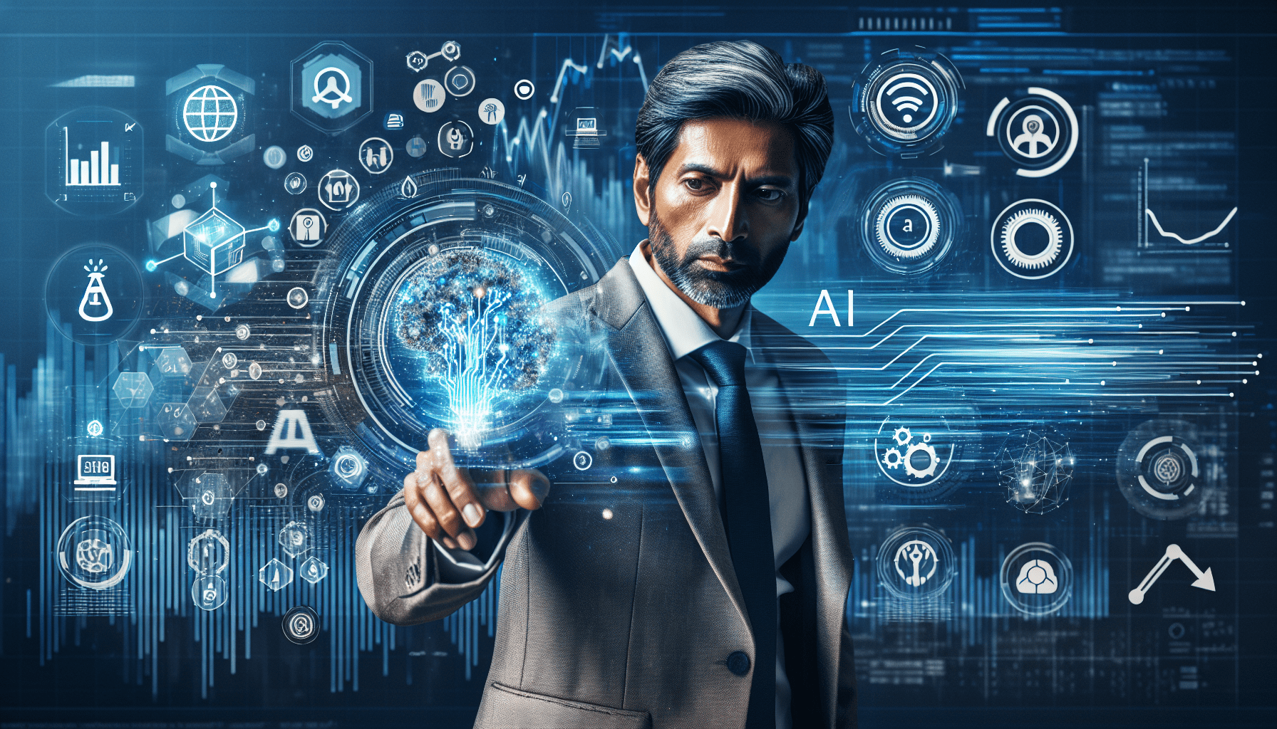 Alt text: "A solopreneur using an AI video generator on a laptop to enhance digital marketing strategies, highlighting the impact of AI in video content creation."2024-08-22T03:32:40.114Z