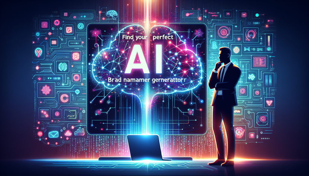 Find Your Perfect Name with an AI Brand Name Generator 1 Alt text: "Illustration of a laptop displaying an AI brand name generator tool surrounded by creative brand name ideas, ideal for solopreneurs exploring AI marketing trends."2024-08-30T14:25:25.647Z