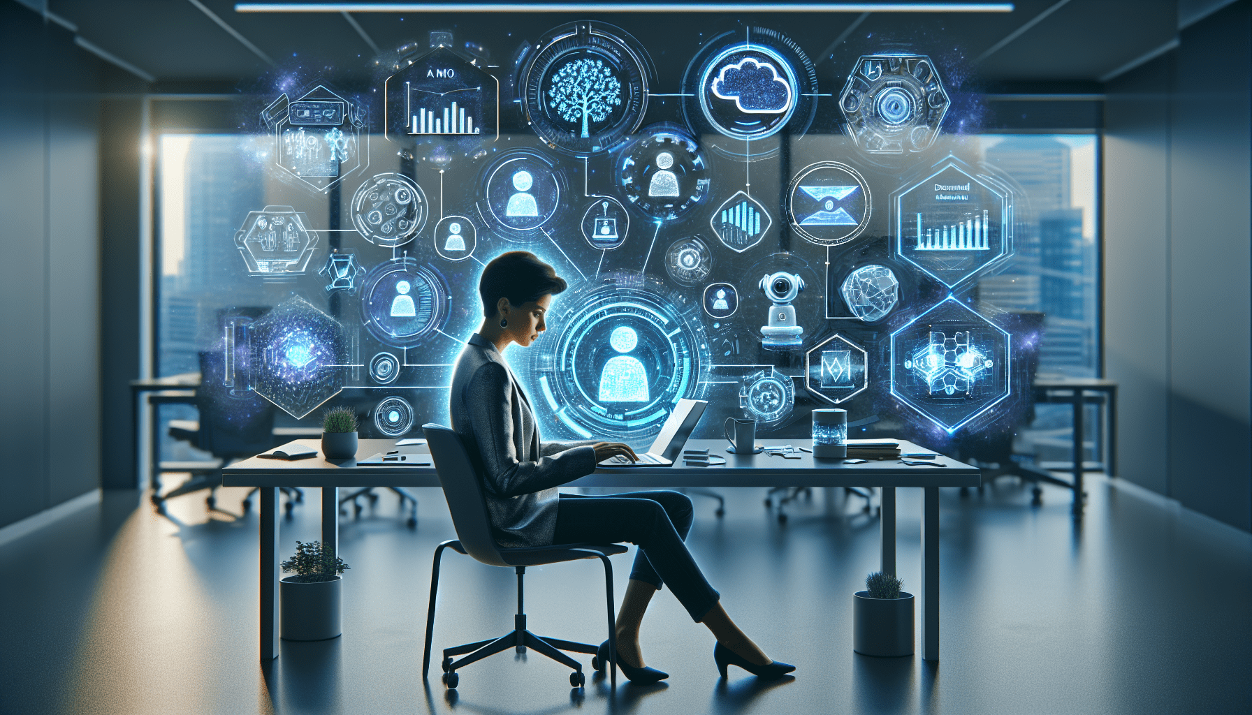 Alt text: "Innovative solopreneur using AI marketing solutions on a laptop, exploring automation tools, data analytics, and content generation strategies in a bright workspace."2024-09-18T10:58:44.813Z