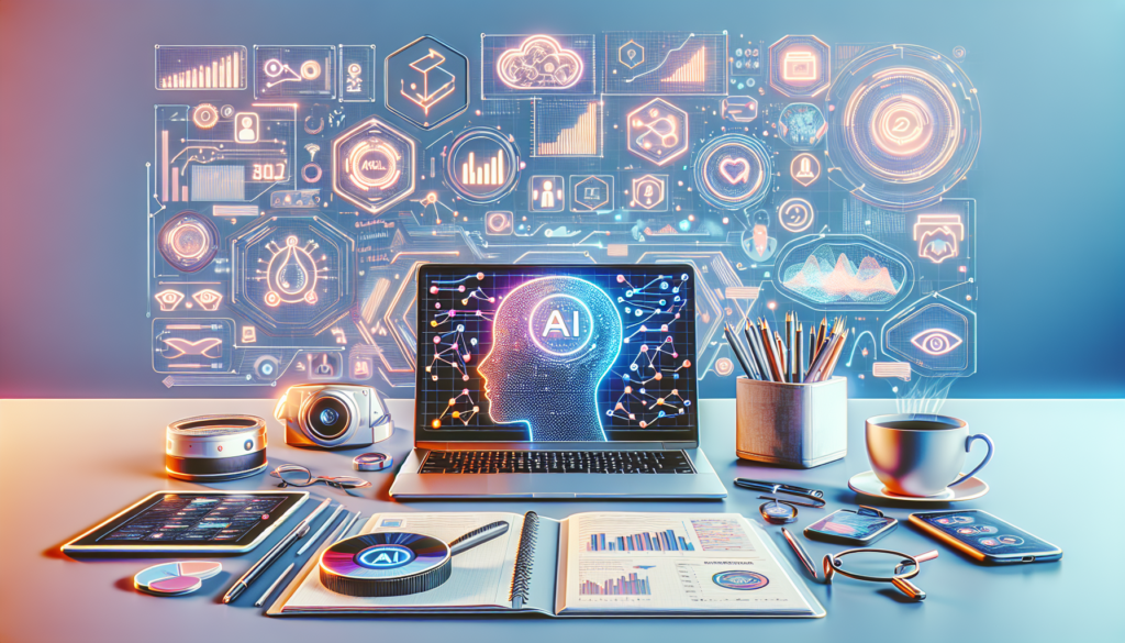 Alt text: "Solopreneur using AI tools for digital marketing strategy on a laptop, showcasing analytics and social media platforms."2024-09-18T11:19:42.509Z