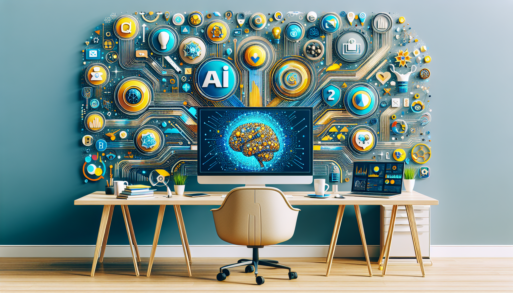 Alt text: "Solopreneur using AI branding tools on a laptop to create an engaging marketing strategy, illustrating the impact of artificial intelligence on personal branding."2024-10-01T03:33:40.137Z