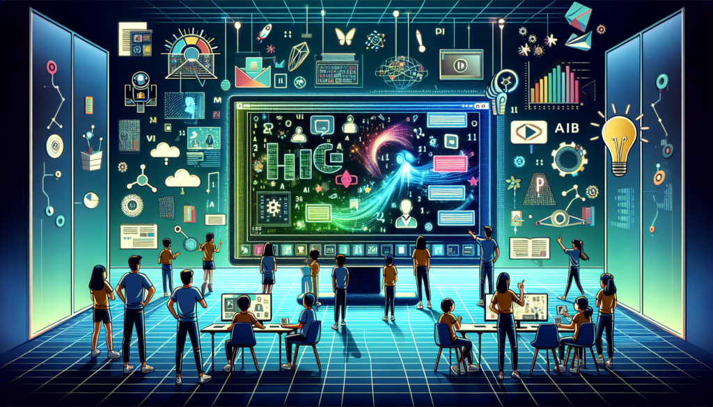 Alt text: "A teacher using text to video AI software on a laptop to create engaging lessons for students, highlighting innovative AI marketing trends for solopreneurs."2024-10-03T14:25:58.674Z