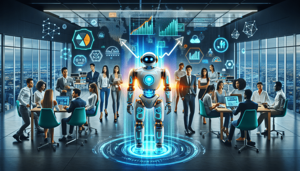 Alt text: "A solopreneur analyzing data on a laptop, with a chatbot interface on the screen, symbolizing how AI marketing bots can enhance business success and efficiency for solo entrepreneurs."2024-10-04T03:33:25.890Z