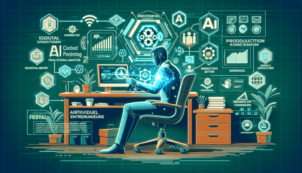 Alt text: "A solopreneur analyzing AI generated content marketing strategies on a laptop, symbolizing the success of using artificial intelligence in content creation for small business growth."2024-10-10T12:32:26.398Z