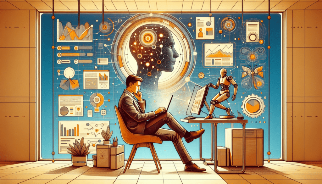 Alt text: "Solopreneur using a laptop for AI generated content marketing, showcasing modern strategies and tools for effective online branding."2024-10-10T12:32:39.702Z