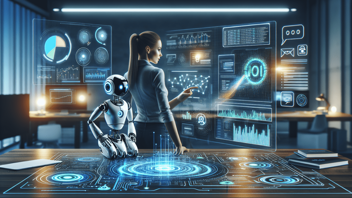 Enhance Your Business with AI Marketing Bots Today 1 "AI marketing bot helping a solopreneur analyze customer engagement data on a laptop, illustrating innovative AI marketing trends."2024-11-01T03:33:55.540Z