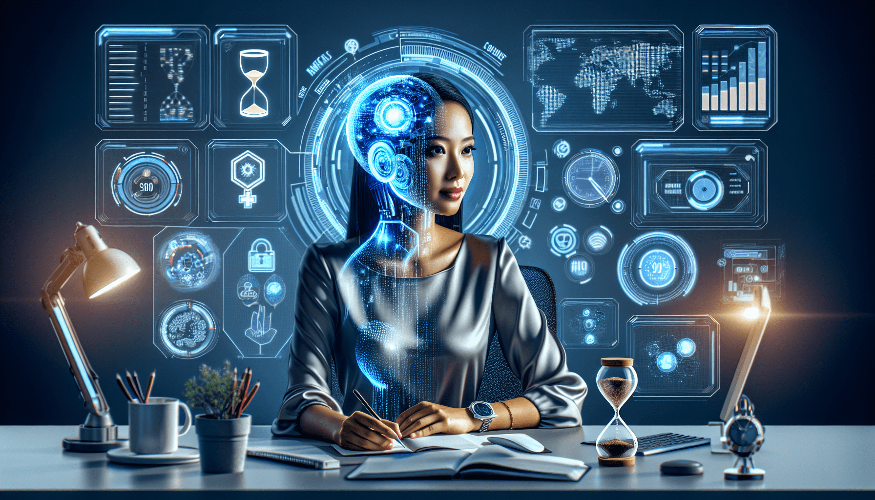 Alt text: "A solopreneur using an AI marketing bot on a laptop, showcasing efficient strategies for leveraging AI in marketing."2024-11-15T03:33:47.756Z