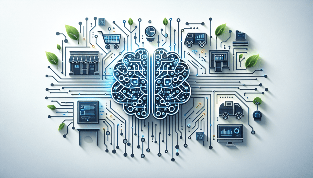 AI Marketing: A Guide to Boosting Strategy and Results 1 Image of a businesswoman using a laptop with digital graphs and AI icons, symbolizing AI marketing to enhance business strategies.