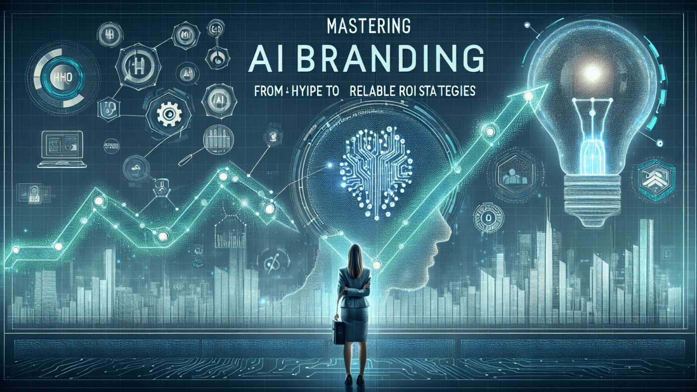 Image of a small business owner using a laptop to explore AI branding strategies for ROI improvement.