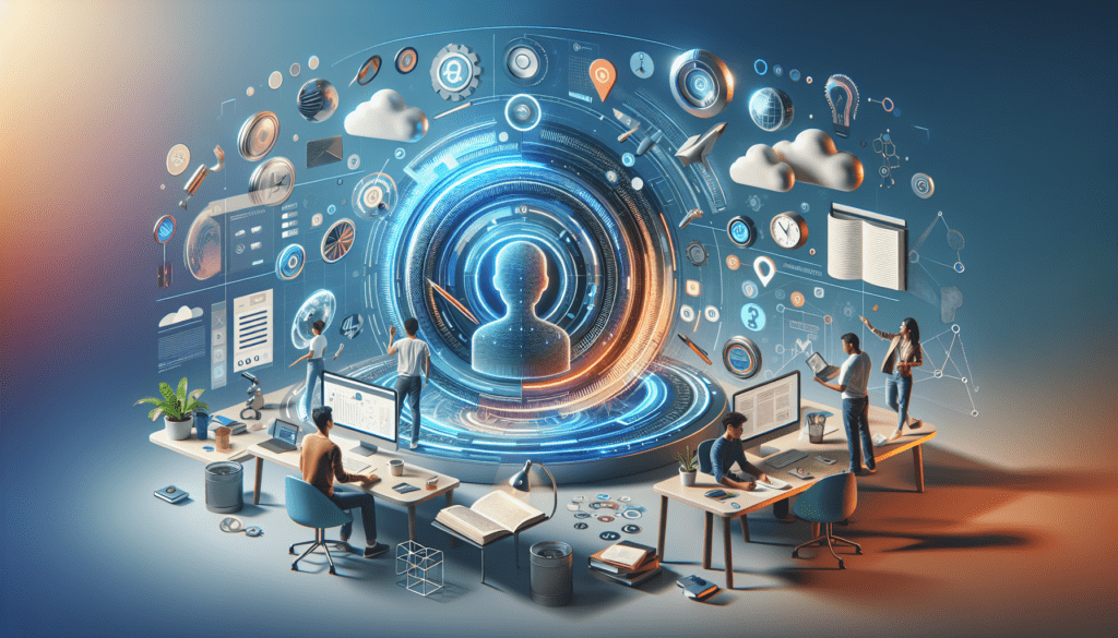 Top AI Writing Tools: Trends, Effectiveness, and Insights 1 Image of a laptop displaying AI-generated text, coffee cup, and a notebook on a desk, symbolizing the best AI writing tools for small business insights.