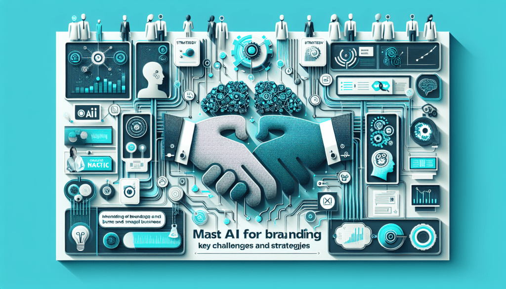 Master AI for Branding: Key Challenges and Strategies 1 An entrepreneur uses AI for branding on a laptop, exploring innovative strategies for small business growth.