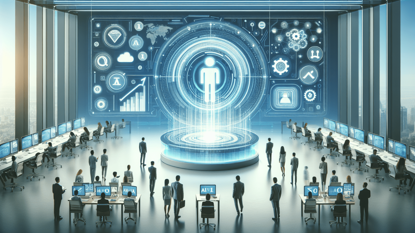 Best AI for Logo Design: Trends and Tools Explained 1 Image showcasing a creative workspace with a laptop displaying AI logo design software. Best AI for logo design trends explored.