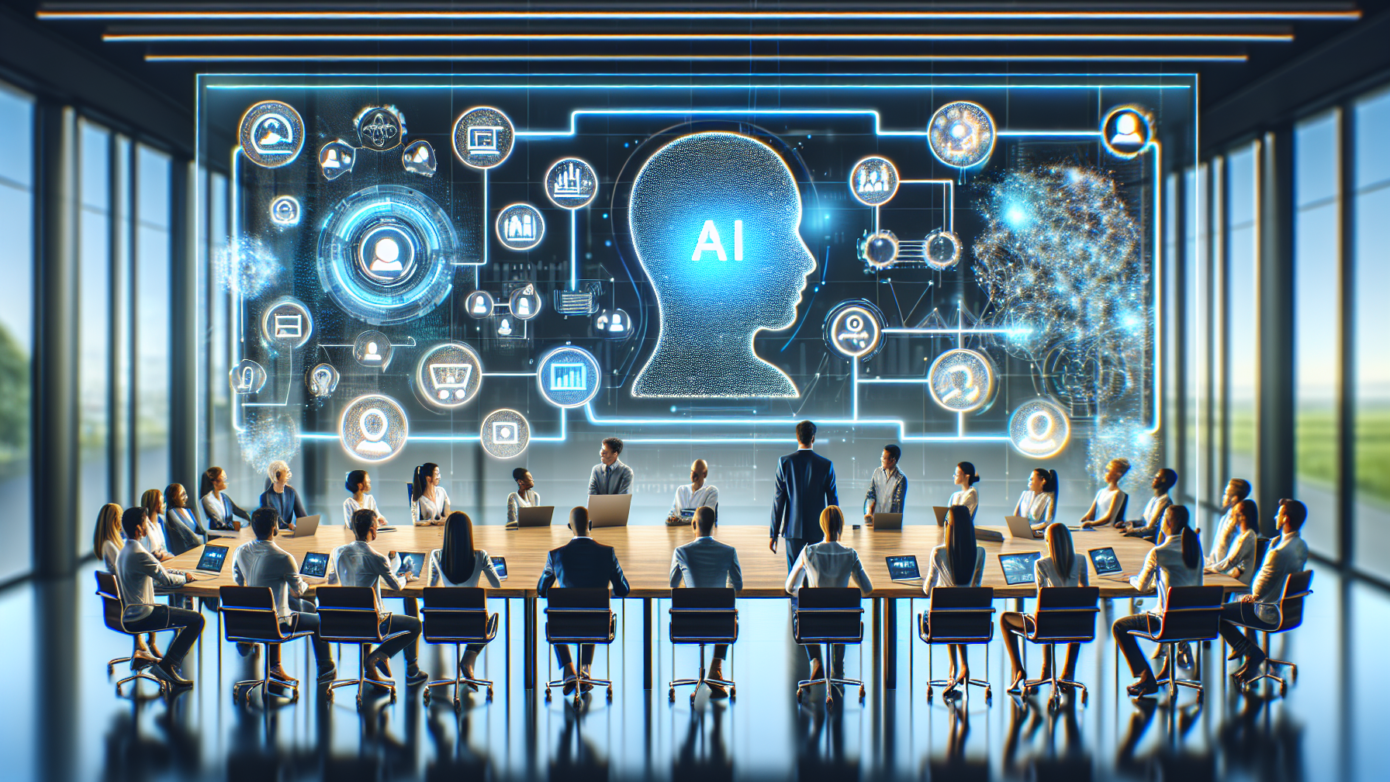 AI Social Media Content Creator Guide: Optimizing Digital Strategy 1 Image showing a small business owner using an AI social media content creator tool on a laptop, enhancing digital strategy.