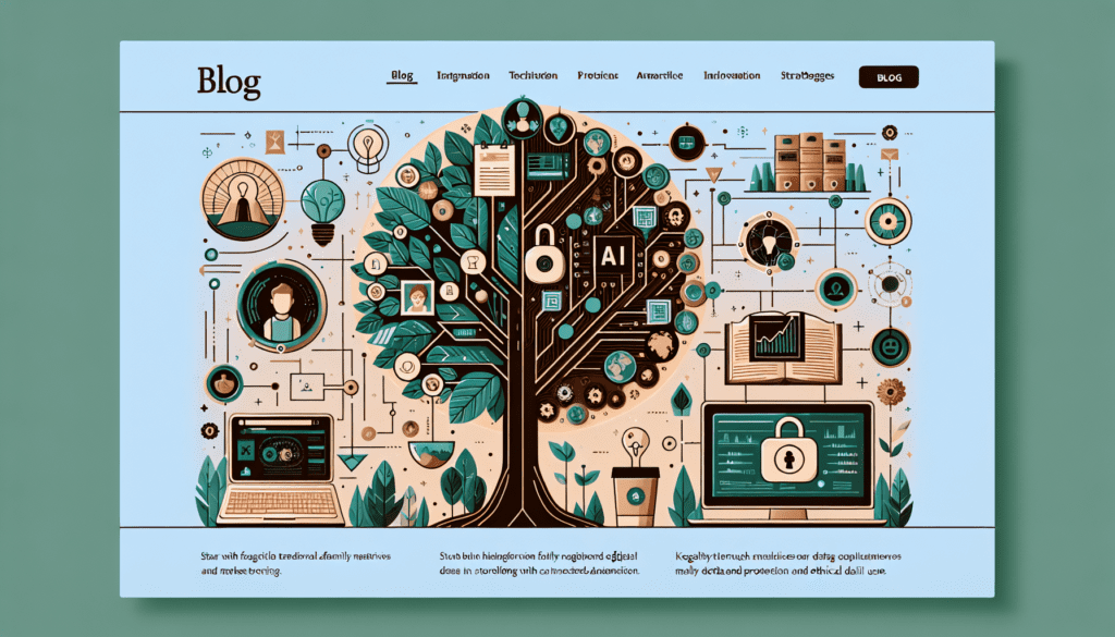 AI Assisted Marketing: Elevate Storytelling and Strategy 1 Image of a digital marketer using ai assisted marketing tools on a laptop, planning storytelling strategies for small business growth.