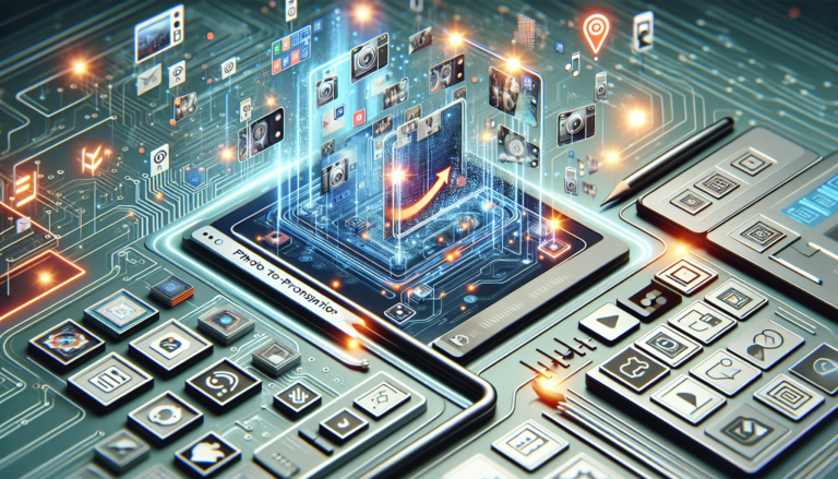 Image illustrating "photo to video ai" technology transforming static business images into dynamic video content for small business growth.