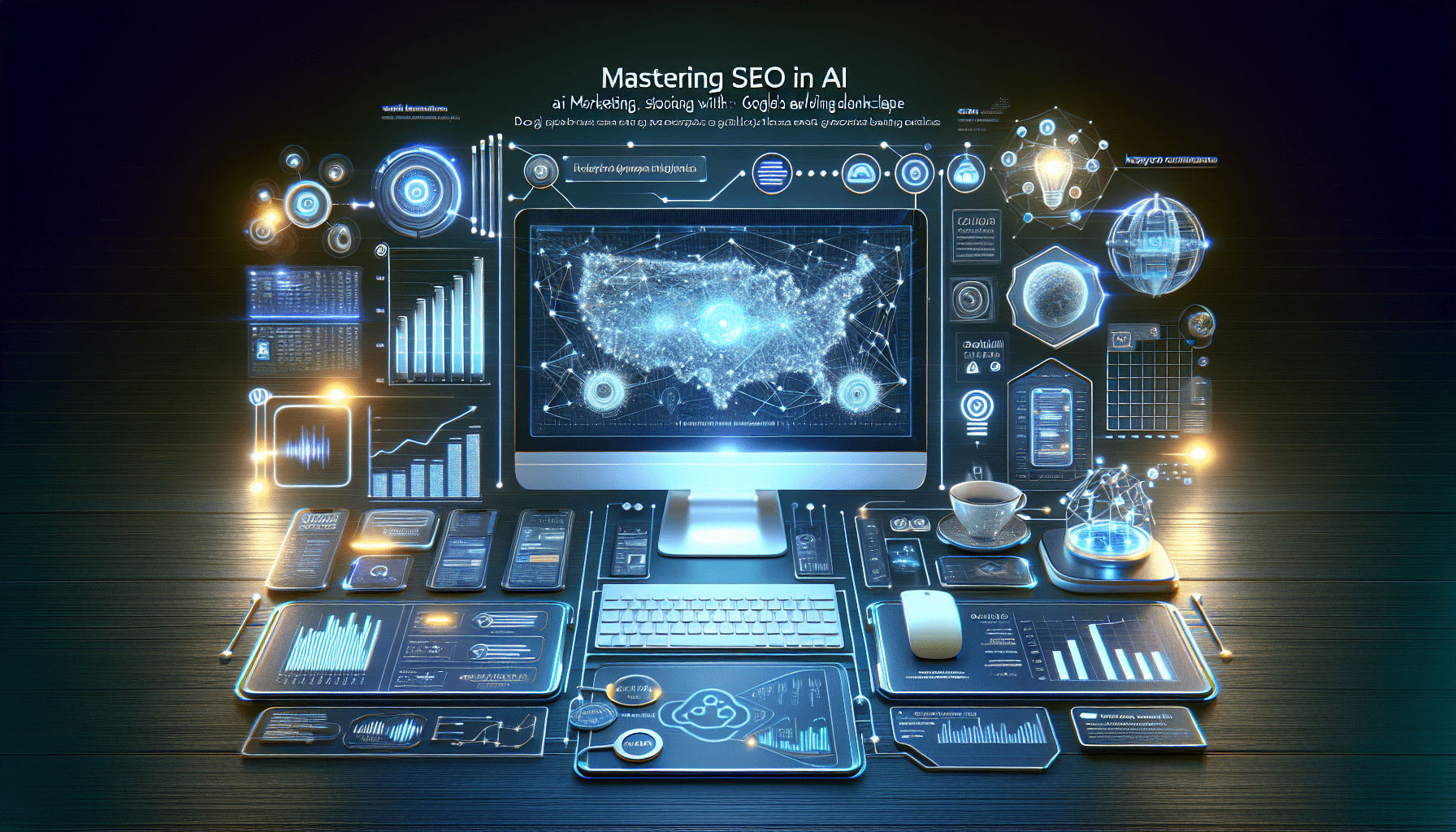 Image of a digital marketing dashboard showcasing AI data analytics, highlighting strategies for ai marketing google aimed at small business growth.