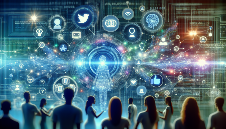 Image showing a laptop with AI-generated text on the screen, symbolizing how an AI copy generator enhances social media strategy for small businesses.