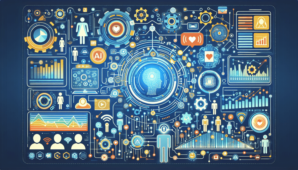 Mastering AI Branding Tools for Social Media Success 1 Image showing small business owner analyzing social media metrics on laptop screen using AI branding tools for enhanced brand visibility.
