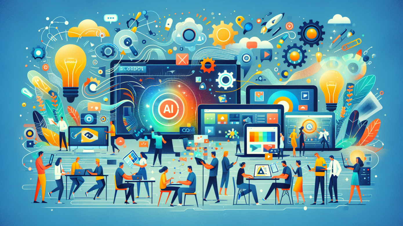 Image depicting a laptop displaying an ai animated video software interface, appealing to small business owners seeking free creation tools.