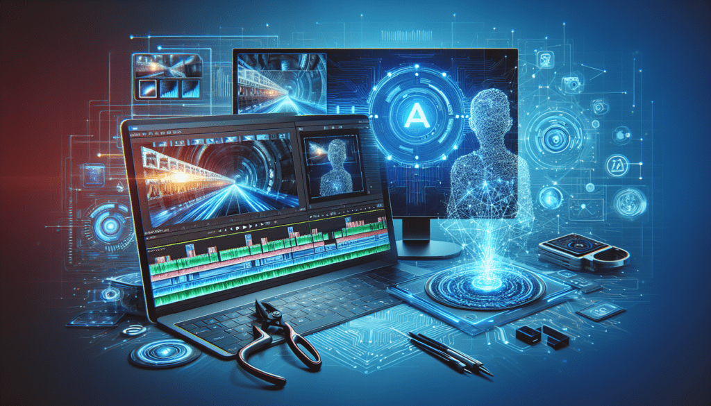 AI Upscale Video Guide: Elevate Your Editing Skills 1 Image of a video editor using AI software to upscale video resolution on a computer screen, optimizing editing skills for small businesses.