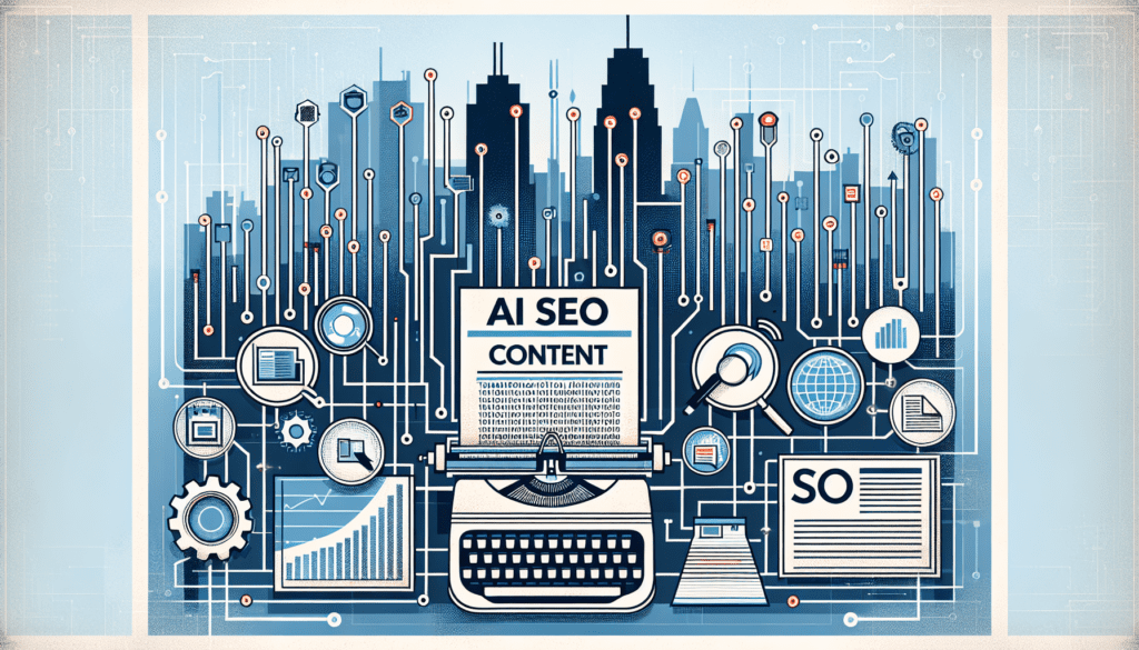 AI SEO Content: Transforming Journalism Practices 1 Image showing a journalist using AI software on a laptop to generate SEO-optimized content, illustrating AI SEO content revolutionizing journalism.