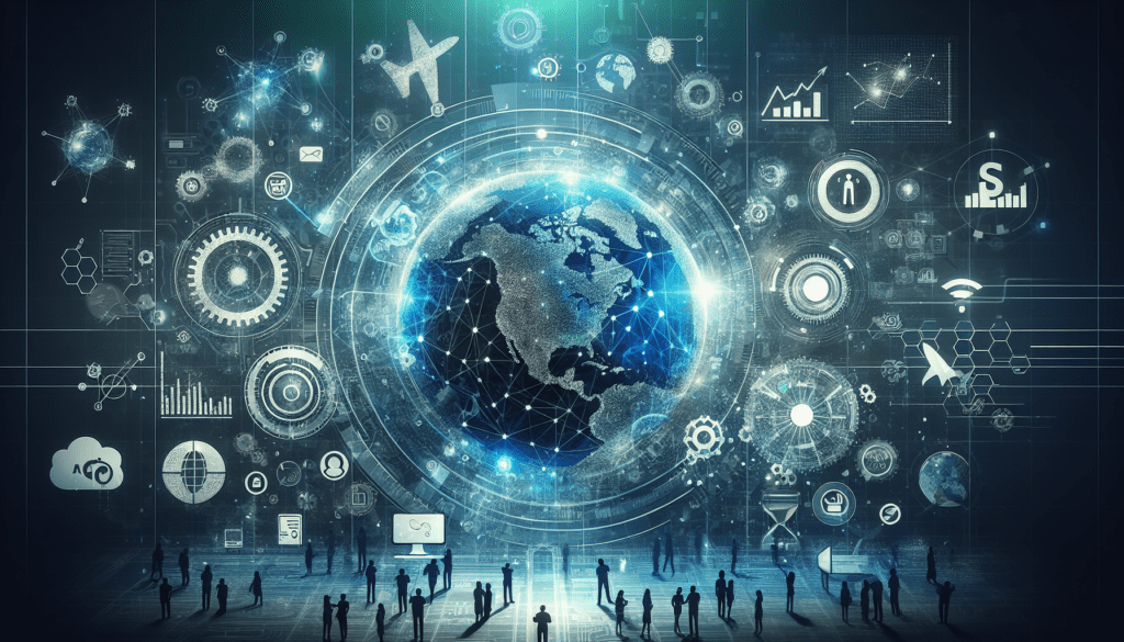 Image depicting AI tools analyzing market data trends, highlighting the impact of ai in market research for small businesses.