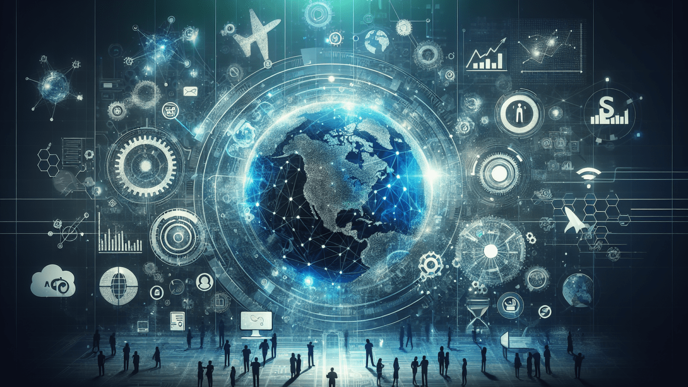 Image depicting AI tools analyzing market data trends, highlighting the impact of ai in market research for small businesses.