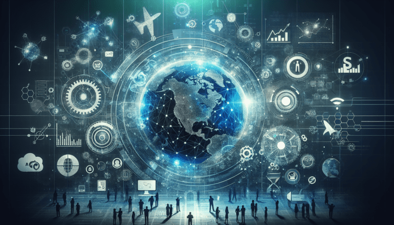Image depicting AI tools analyzing market data trends, highlighting the impact of ai in market research for small businesses.