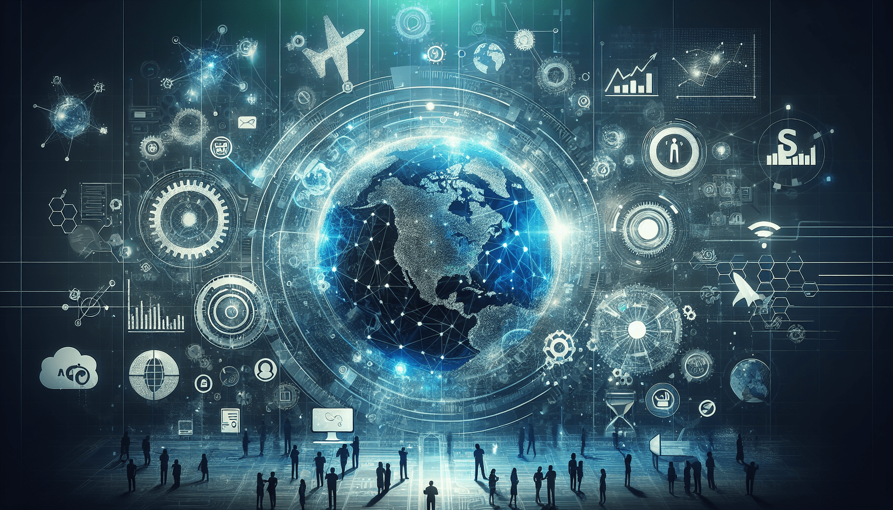 Image depicting AI tools analyzing market data trends, highlighting the impact of ai in market research for small businesses.