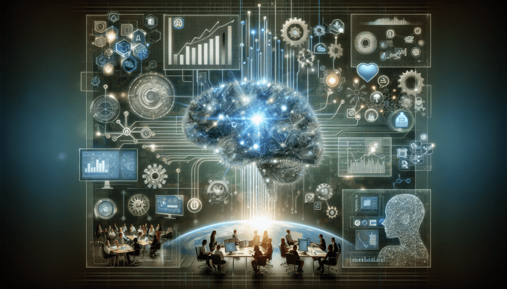 AI Brand Analysis: Navigating the Future of Marketing Strategies 1 Image of a futuristic city skyline with digital graphs and analytics overlays, illustrating AI brand analysis for modern marketing strategies.