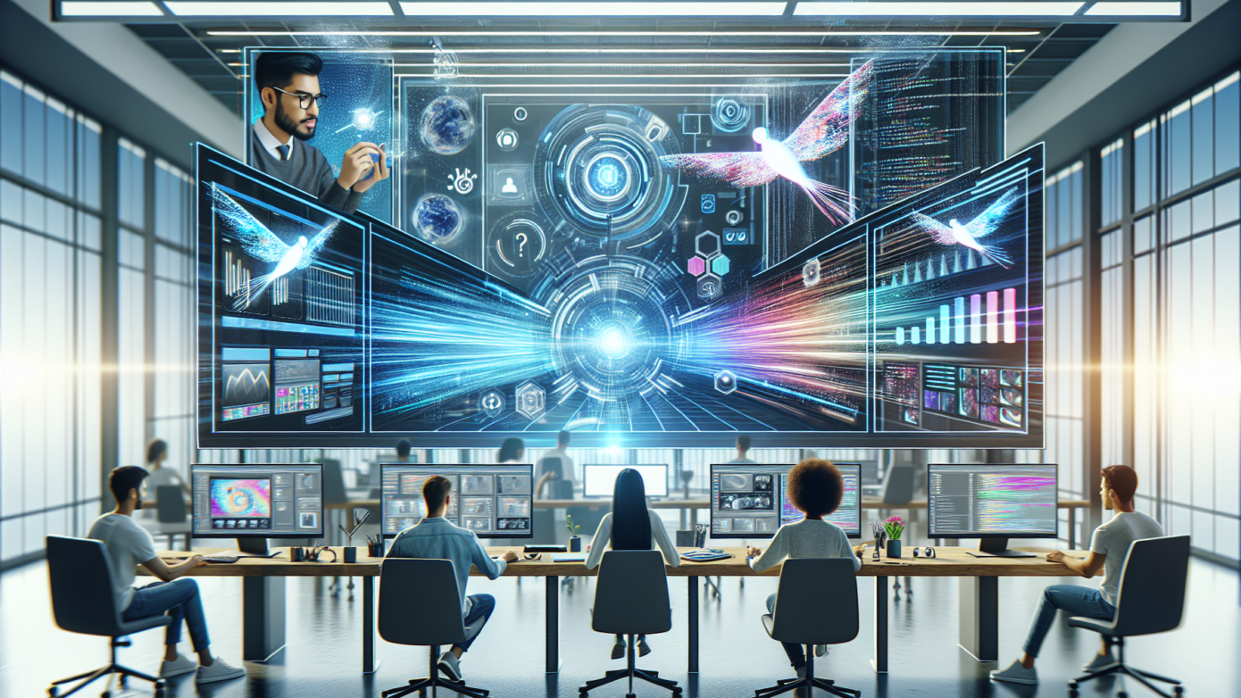 Alibaba's Picture to Video AI: Revolutionizing Content Creation 1 An illustration of Alibaba's picture to video AI transforming a static image into dynamic video content, showcasing innovation for small businesses.