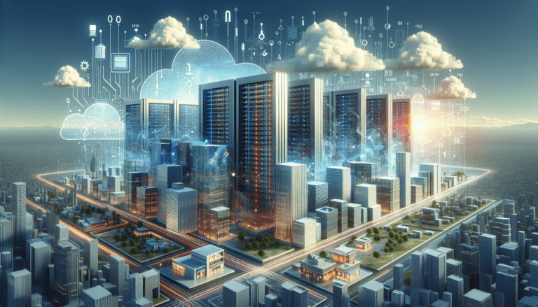 "Infographic chart showing AI market insights on hyperscale computing growth trends for small businesses."