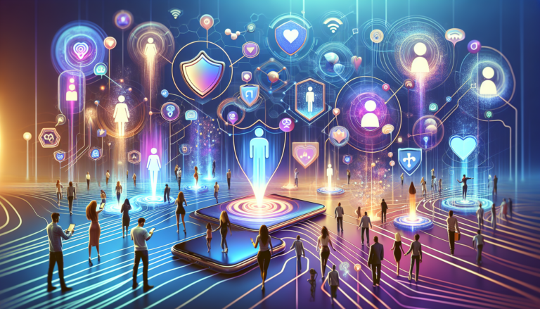 Image showing a diverse group of small business owners discussing ai generated social media posts on laptops, enhancing engagement strategies.
