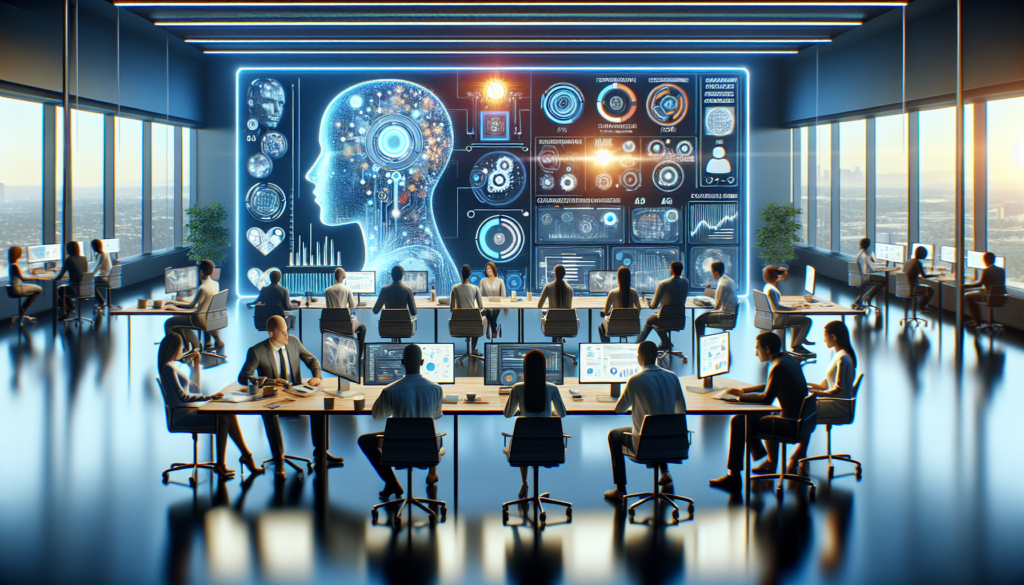 Transforming Social Media with AI Social Media Manager Tools 1 Image featuring a laptop displaying an AI social media manager dashboard, with graphs and charts, symbolizing digital marketing efficiency.