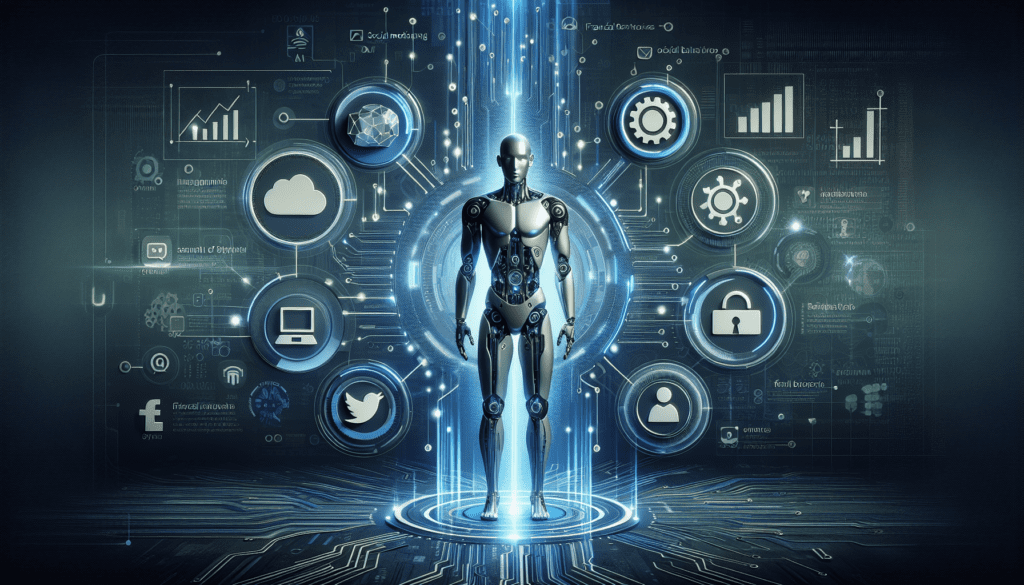 Image of a laptop displaying an AI-driven social media dashboard, illustrating ai for social media posts, enhancing engagement for small businesses.