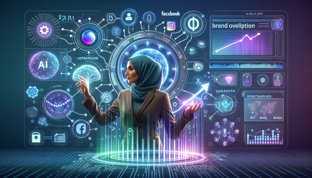 "A Guide to AI Brand Development: Meta's Strategy for Growth" 1 Image of a digital interface with Meta logo, symbolizing AI brand development strategies for small business growth.