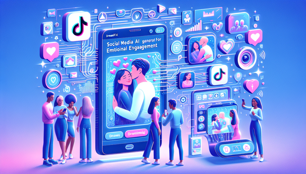 Understanding Social Media AI Generator Trends with DreamVid 1 Image of a small business owner using DreamVid's social media AI generator on a laptop, analyzing AI-generated social media trends.