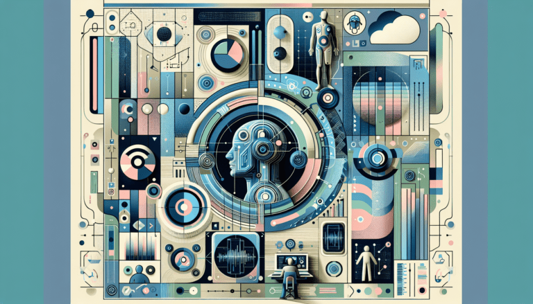 Abstract representation of AI brand identity concepts, highlighting digital branding innovations for small business growth.