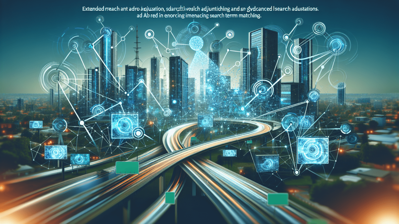 "Illustration of AI generating ad creatives on a laptop screen, showcasing Google AI Max tools for effective search campaigns."