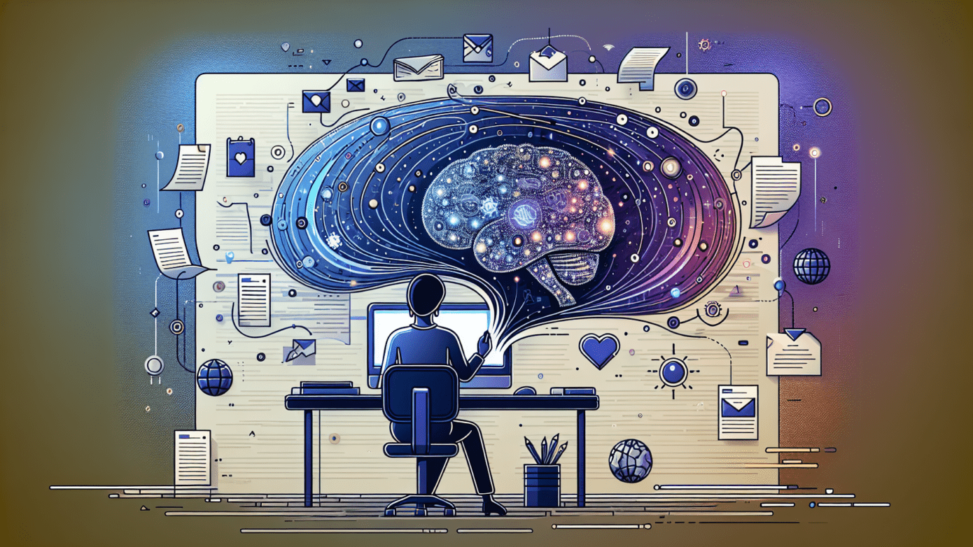 Title: Empower Your Storytelling with Free AI Writer Tools 1 Image of a laptop displaying a writing software interface, symbolizing the use of a free AI writer for small businesses' storytelling.