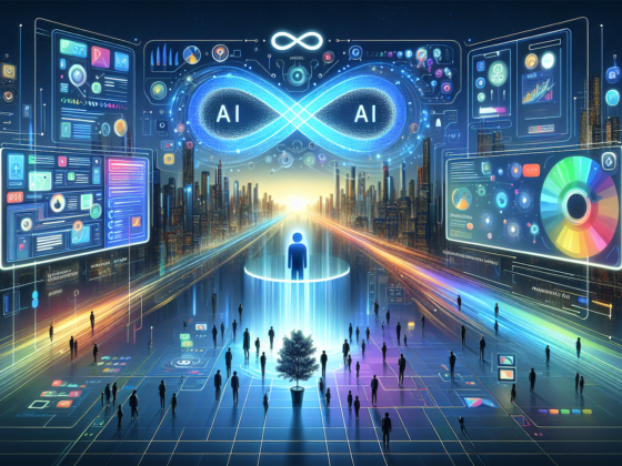 Close-up of a computer screen displaying creative ad AI tools from Meta and Google, illustrating advertising transformation.