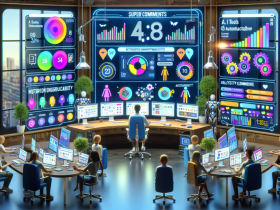 Image showcasing various AI tools for social media marketing on a computer screen, highlighting enhanced engagement strategies.