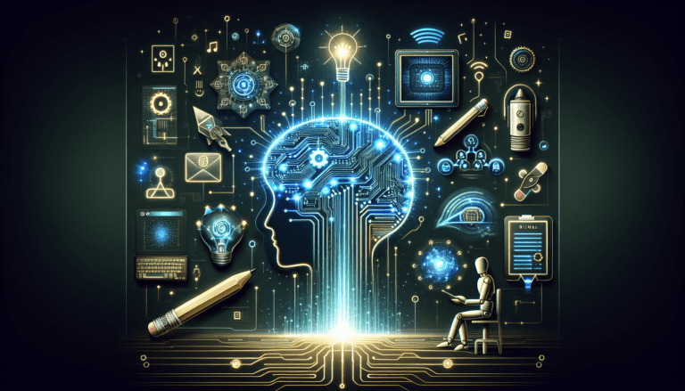 "AI-driven social media content generator interface on laptop, perfect for small business content strategy enhancement."